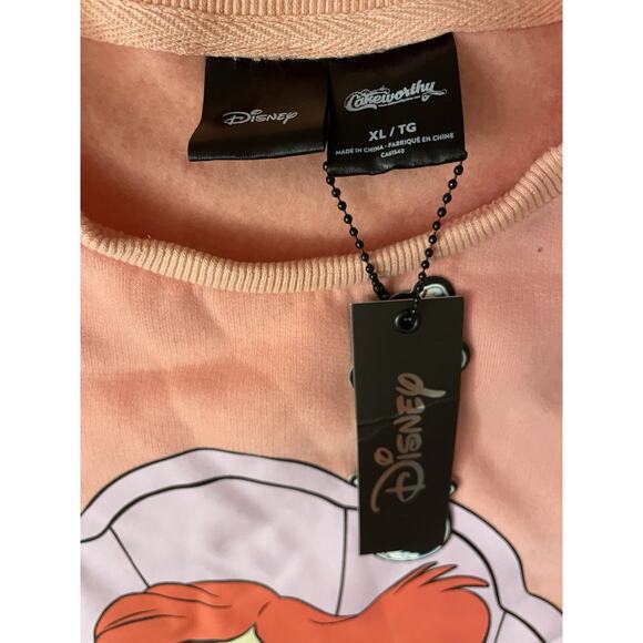 Cakeworthy Disney Princess Anime Ariel Sweatshirt Crewneck Pullover XL NEW - Picture 3 of 7